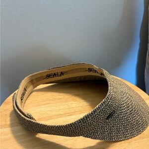 Scala Women's Woven Tan Visor